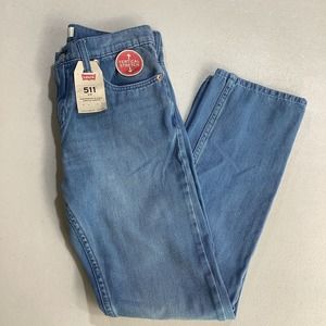 Levis 511 Jeans Boys 18‎ Reg 29 x 29 Slim Light Wash Vertical Stretch Casual